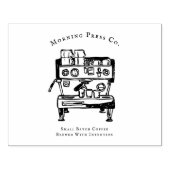 Vintage Espresso Machine Koffie branding Rubberstempel (Afrduk)