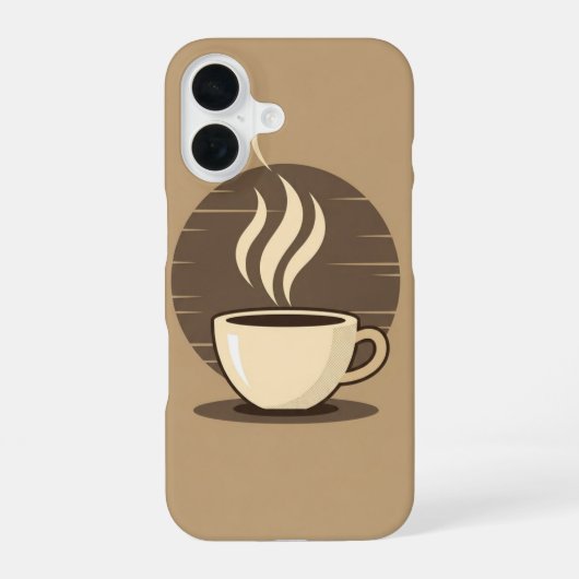 Vintage espressokop iPhone 16 hoesje (Achterkant)