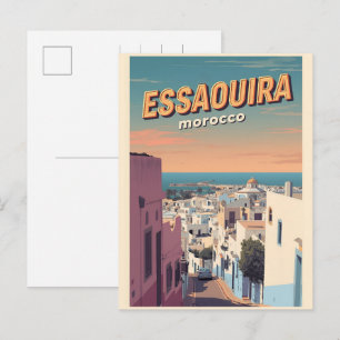 Vintage ESSAOUIRA stad medina Marokko reis Briefkaart