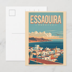 Vintage ESSAOUIRA stadsmedina Marokko reis Briefkaart