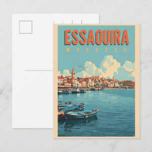 Vintage ESSAOUIRA stadsmedina Marokko reis Briefkaart
