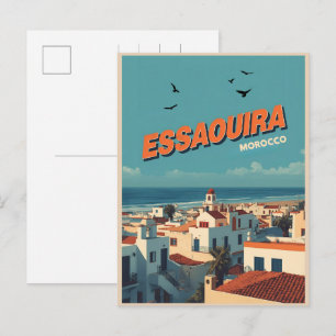 Vintage ESSAOUIRA stadsmedina Marokko reis Briefkaart