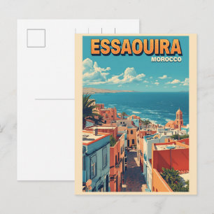 Vintage ESSAOUIRA stadsmedina Marokko reis Briefkaart