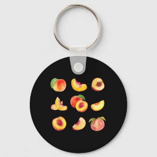Vintage esthetiek Boho perzik liefhebber fruit kun Sleutelhanger