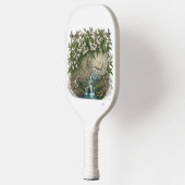 Vintage Esthetische Bloem- en Waterval Pickleball Paddle (Links)