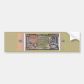 Vintage Ethiopian Birr Banknote Bumpersticker (Voorkant)