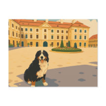 Vintage Europees stadsplein met Bernese