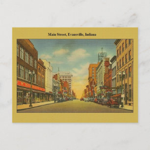 Vintage Evansville Indiana Briefkaart