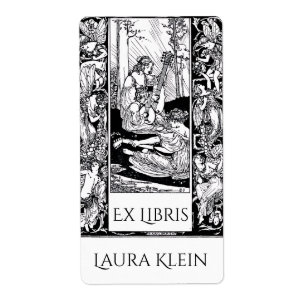 Vintage Ex Libris-boekenplaat Etiket