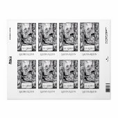 Vintage Ex Libris-boekenplaat Etiket (Full Sheet)