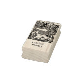 Vintage Ex Libris Boekplaat Rubberstempel (Stempel)