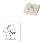 Vintage Ex Libris Gepersonaliseerd Rubberstempel (Gestempeld)