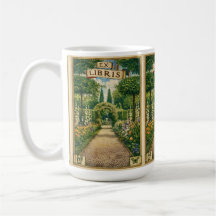 Vintage Ex Libris Tuinpad Boekplaat Kunst