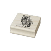 Vintage Ex Libris Uil, Aangepaste Bibliotheekboekp Rubberstempel (Stempel)