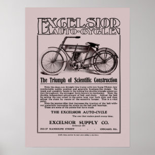 Vintage Excelsior automatische cyclus en Poster
