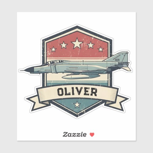 Vintage F-4 Phantom Badge Sticker (Vel)