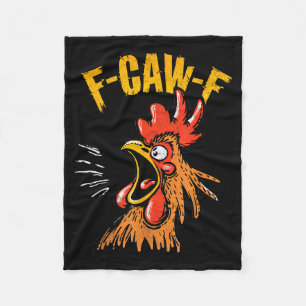 Vintage F-caw-f Kip F-caw-f Grappige Kip Roos Fleece Deken