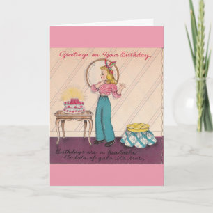 Vintage - Fabulous Birthday Greetings Kaart