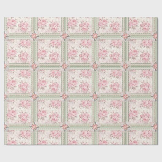 Vintage Faded Roses All Occasion  Cadeaupapier (Vlak)