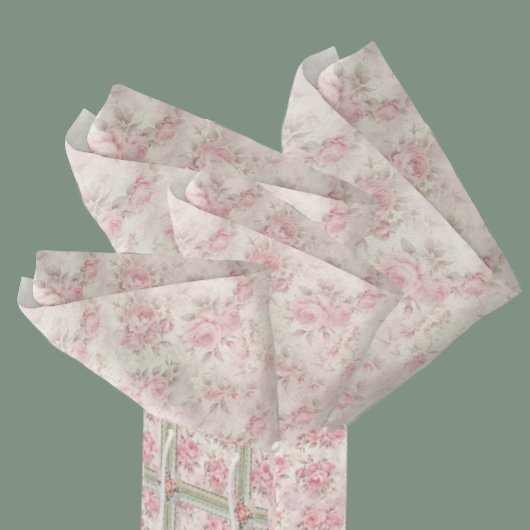 Vintage Faded Roses All Occasion  Tissuepapier