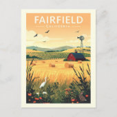 Vintage Fairfield California Briefkaart (Voorkant)