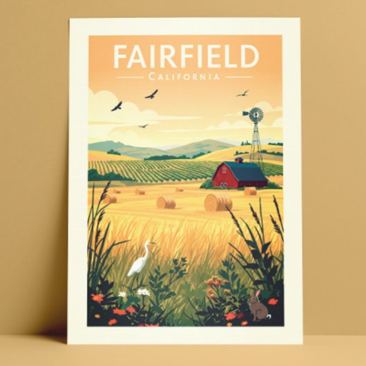 Vintage Fairfield California Briefkaart