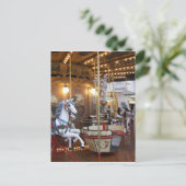 Vintage Fairground Carousel Briefkaart (Staand voorkant)