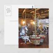 Vintage Fairground Carousel Briefkaart (Voorkant / Achterkant)
