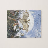 Vintage Fairies Attacking A Bat Legpuzzel (Horizontaal)