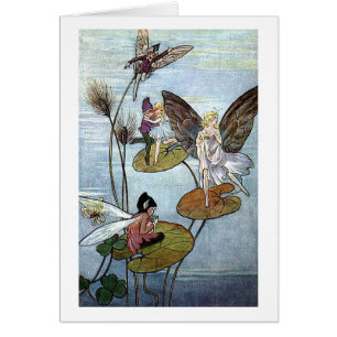 Vintage - Fairies bij het meer ,