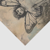 Vintage Fairy Girl Butterfly Wings Tissuepapier (Detail)