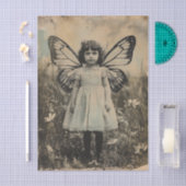 Vintage Fairy Girl Butterfly Wings Tissuepapier (Craft)