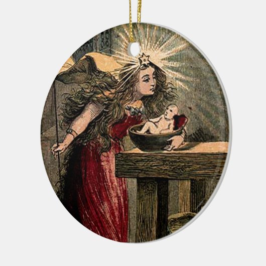 Vintage Fairy Godmoeder Keramisch Ornament (Links)