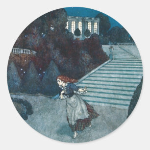 Vintage Fairy Tale, Assepoester van Edmund Dulac Ronde Sticker