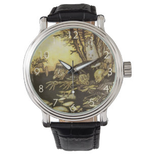 Vintage Fairy Tale, Band of Workmen van Rackham Horloge
