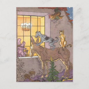 Vintage Fairy Tale, Bremen Town Musicians, Hauman Briefkaart