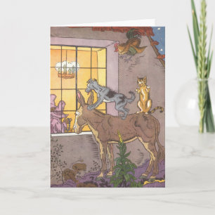 Vintage Fairy Tale, Bremen Town Musicians, Hauman Kaart