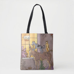 Vintage Fairy Tale, Bremen Town Musicians, Hauman Tote Bag
