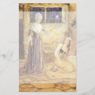 Vintage Fairy Tale, Cinderella en Fairy Godmoeder Briefpapier