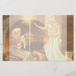 Vintage Fairy Tale, Cinderella en Fairy Godmoeder Briefpapier