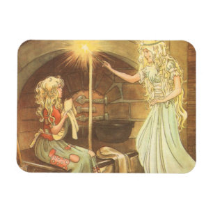 Vintage Fairy Tale, Cinderella en Fairy Godmoeder Magneet