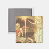 Vintage Fairy Tale, Cinderella en Fairy Godmoeder Magneet (Voorkant / Achterkant)