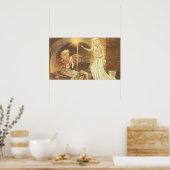 Vintage Fairy Tale, Cinderella en Fairy Godmoeder Poster (Keuken)