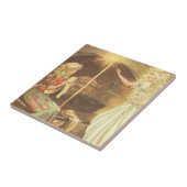 Vintage Fairy Tale, Cinderella en Fairy Godmoeder Tegeltje (Zijkant)