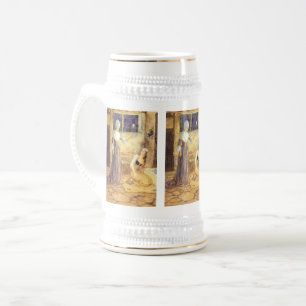 Vintage Fairy Tale Cinderella met Fairy Godmoeder Bierpul