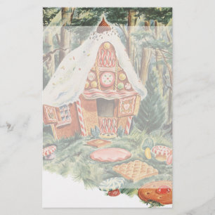 Vintage Fairy Tale, Hansel en Gretel Snoep House Briefpapier