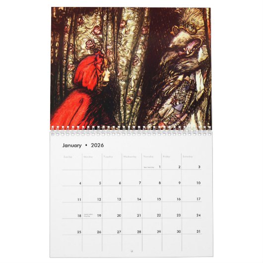 Vintage Fairy Tale Kalender (Jan 2026)