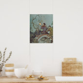 Vintage Fairy Tale, Nightingale, van Edmund Dulac Poster (Keuken)