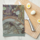 Vintage Fairy Tale, Nightingale, van Edmund Dulac Theedoek (Quarter Fold)