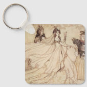 Vintage Fairy Tales, Cinderella by Arthur Rackham Sleutelhanger (Voorkant)